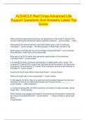  ALS/ACLS Red Cross Advanced Life Support Questions And Answers Latest Top Score.