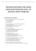 REVISION MATERIAL FOR USING SAGE 50 ACCOUNTING 2019, 1ST EDITION, MARY PURBHOO