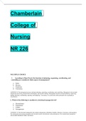 Chamberlain College of Nursing NR 327