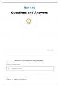 NUR 410 FINAL EXAM TEST 2 QUESTIONS AND ANSWERS