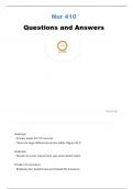 NUR 410 FINAL EXAM TEST 3 QUESTIONS AND ANSWERS