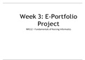 NR 512 Week 3 Assignment: e-Portfolio Project PowerPoint Presentation (PPT)