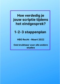 Hoe verdedig je een scriptie? - HBO Recht (maar geschikt voor alle scripties) - Simpel 1-2-3 stappenplan met voorbeelden - nieuwe versie 2022