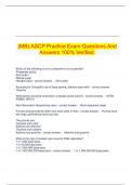 (MB) ASCP Practice Exam Questions And Answers 100% Verified.