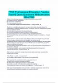 FTCE Professional Education Practice Test #2 Exam Questions With Answers 2024/2025