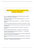  NAVTA Practice Test Questions And Answers Rated A+.