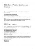 N326 Exam 1 Practice Questions And Answers