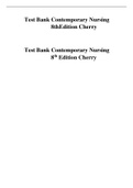 TEST BANK CONTEMPORARY NURSING 8TH EDITION CHERRY ALL CHAPTERS