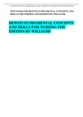 TEST BANK FOR DEWITS FUNDAMENTAL CONCEPTS AND SKILLS FOR NURSING 5TH EDITION BY WILLIAMS