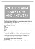 WELL AP EXAM QUESTIONS AND ANSWERS