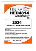 HED4814 ASSIGNMENT 03.  DUE DATE: 8 OCTOBER2024