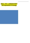 BIOL 191L Lab 1 LABORATORY 1,2,3,4,5,6,7,8,9 & 10 Taxonomy and Microscopy, Population Ecology ,Mammalian Comparative Anatomy ,Chordates,Angiosperm Anatomy,Land Plant Diversity,Invertebrate Zoology Part II ,Kingdom Fungi,Bacteria and Protists | 2022 LATEST