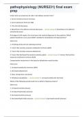 pathophysiology (NURS231) final exam prep 600 questions with correct answers