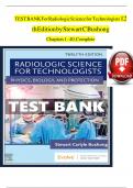 Test BANK For Radiologic Science for Technologists 12th Edition by Stewart C Bushong  Chapters 1 - 40, Complete 