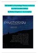 TEST BANK For Psychology Themes and Variations 4th Canadian Edition  By Weiten Chapters 1 - 16, Complete