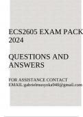 ECS2605  Exam pack 2024(South African Financial System)Questions and answers