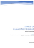 Samenvatting  Arbeids En Organisatiepsychologie
