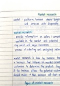 IGCSE Business studies - Market research