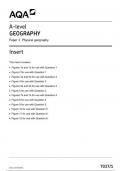 AQA A-level GEOGRAPHY Paper 1 Physical geography INSERT PAPER JUNE 2024 7037/1