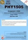 PHY1505 Assignment 4 (COMPLETE ANSWERS) 2024