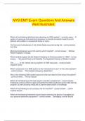 NYS EMT Exam Questions And Answers Well Illustrated.