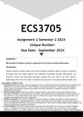 ECS3705 Assignment 2 (ANSWERS) Semester 2 2024 - DISTINCTION GUARANTEED