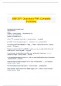  URR SPI Questions With Complete Solutions.