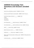 SWERVE Knowledge Test Questions and Answers (Graded A)