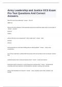  Army Leadership and Justice OCS Exam Pro Test Questions And Correct Answers.