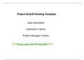 NR 632 Week 1 Project Kickoff Meeting Template