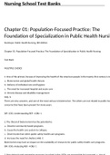 Exam (elaborations) TEST BANK FOR FOUNDATION OF POPULATION HEALTH FOR COMMUNITY/PUBLIC HEALTH NURSING 5TH EDITION STANHOPE