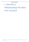 	Essentials of Pathophysiology 4th edition Porth Test Bank 4th edition