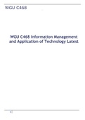 WGU C468 Information Management and Application of Technology Latest