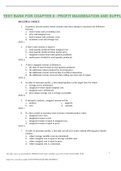 TEST BANK FOR CHAPTER 8: Profit Maximization and Supply