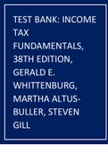 TEST BANK for INCOME TAX FUNDAMENTALS, 38TH EDITION, GERALD E. WHITTENBURG, MARTHA ALTUS-BULLER, STEVEN GILL.