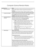 Summary of OCR GCSE Computer Science