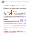 Polarity GIZMO Lab Student Exploration: Polarity and Intermolecular Forces Already Graded A