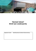 Brief aan wederpartij voor Sociaal Lokaal voor het vak Consumentenrecht