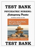 PSYCHIATRIC NURSING: CONTEMPORARY PRACTICE 6TH EDITION BY MARY ANN BOYD TEST BANK ISBN- 978-1451192438  This is a Test Bank (Study Questions & Complete Answers) to help you study for your Tests. Test banks can give you the tools you need to help you study