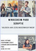 Geslaagde praktijkscriptie PABO Windesheim - Voldoen aan leerling verwachtingen  - Feb 2022 cijfer 8.5 - met feedback, complete praktijkopzet en plan van aanpak 