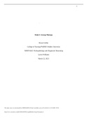 NURS 6645N/NRNP 6645 Week 3: Group Therapy Bryan Glefke College of Nursing PMHNP, Walden University NRNP 6645: Pschopathology and Diagnostic Reasoning