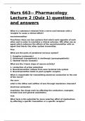 Nurs 663-- Pharmacology Lecture 2 (Quiz 1) questions and answers