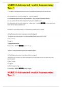 NUR631-Advanced Health Assessment  Test 1