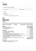 AQA AS BIOLOGY Paper 1 JUNE 2024 QUESTION PAPER