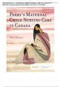 TEST BANK-Perry’s MATERNAL CHILD NURSING CARE IN CANADA 3RD EDITION, (Keenan-Lindsay) ||CHAPTERS 1-55, FULLY COVERED