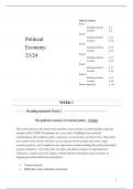 Complete Summary Political Economy - 2023/2024