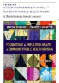 TEST BANk FOUNDATIONS FOR POPULATION HEALTH IN COMMUNITY/PUBLIC HEALTH NURSING 6TH Edition ||Updated 2024