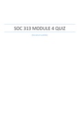 SOC 313 MODULE 4 QUIZ