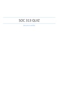 SOC 313 WEEK I QUIZ