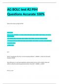 AG BOLC test #2 PIM  Questions Accurate 100%